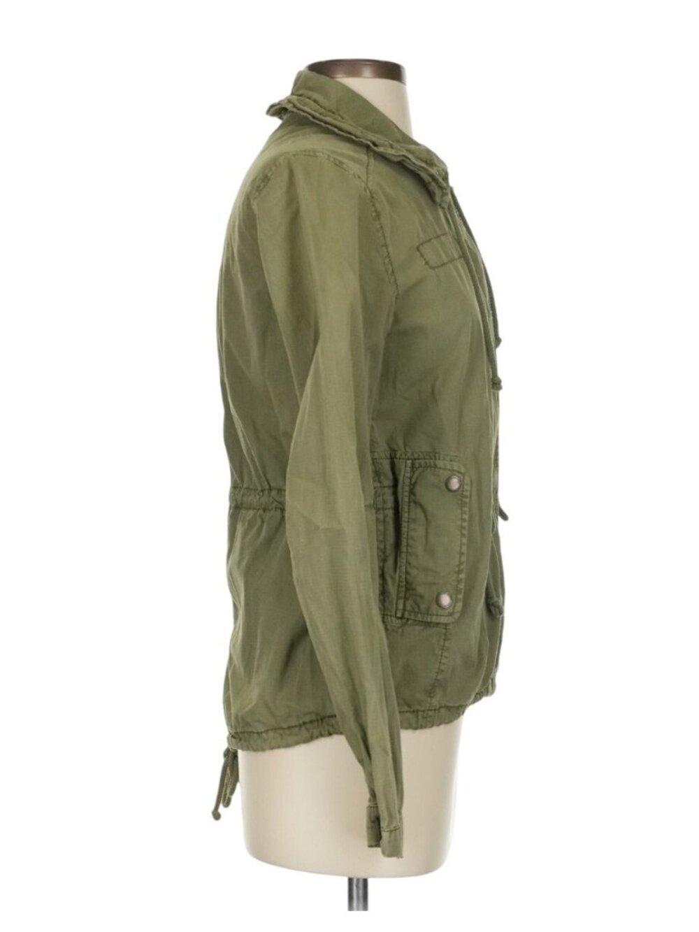 Vintage Y2K American Eagle Olive Edgy Utility Jacket S | Gorpcore Boho Military - Picture 3 of 11